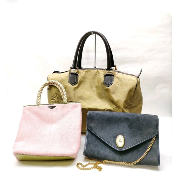 Christian Dior Hand Bag Shoulder Bag  Fabric Nylon Suede - Picture 1 of 2
